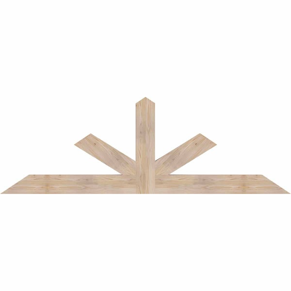 Ekena Millwork Saratoga Smooth Timber Gable Bracket, Douglas Fir, 84"W x 28"H x 3 1/2"D x 5 1/2"F, 8/12 Pitch GBW084X28X0406SAR00SDF - main